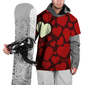 Накидка на куртку 3D с принтом Одинокое сердце в Санкт-Петербурге, 100% полиэстер |  | 14 февраля | valentines day | день влюбленных | игрушка | любовь | медведь | сердце