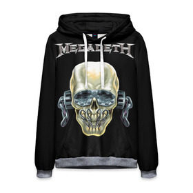 Мужская толстовка 3D с принтом Megadeth в Санкт-Петербурге, 100% полиэстер | двухслойный капюшон со шнурком для регулировки, мягкие манжеты на рукавах и по низу толстовки, спереди карман-кенгуру с мягким внутренним слоем. | dave | megadeth | metal | mustaine | rattlehead | rock | thrash | vic | дейв | мастейн | мегадет | метал | рок | треш