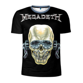 Мужская футболка 3D спортивная с принтом Megadeth в Санкт-Петербурге, 100% полиэстер с улучшенными характеристиками | приталенный силуэт, круглая горловина, широкие плечи, сужается к линии бедра | dave | megadeth | metal | mustaine | rattlehead | rock | thrash | vic | дейв | мастейн | мегадет | метал | рок | треш
