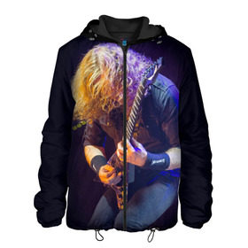 Мужская куртка 3D с принтом Dave Mustaine в Санкт-Петербурге, ткань верха — 100% полиэстер, подклад — флис | прямой крой, подол и капюшон оформлены резинкой с фиксаторами, два кармана без застежек по бокам, один большой потайной карман на груди. Карман на груди застегивается на липучку | dave | megadeth | metal | mustaine | rattlehead | rock | thrash | vic | дейв | мастейн | мегадет | метал | рок | треш