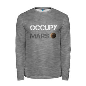 Мужской лонгслив 3D с принтом Захвати Марс в Санкт-Петербурге, 100% полиэстер | длинные рукава, круглый вырез горловины, полуприлегающий силуэт | Тематика изображения на принте: mars | space x | илон маск | марс | планеты | спэйс икс