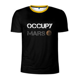 Мужская футболка 3D спортивная с принтом Захвати Марс в Санкт-Петербурге, 100% полиэстер с улучшенными характеристиками | приталенный силуэт, круглая горловина, широкие плечи, сужается к линии бедра | Тематика изображения на принте: mars | space x | илон маск | марс | планеты | спэйс икс