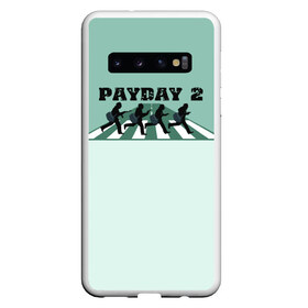 Чехол для Samsung Galaxy S10 с принтом Payday 2 в Санкт-Петербурге, Силикон | Область печати: задняя сторона чехла, без боковых панелей | game | payday | payday 2 | игра | игрок | компьютерные игры | маски