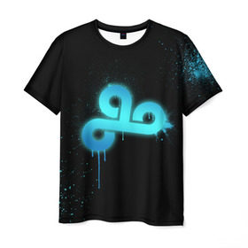 Мужская футболка 3D с принтом cs:go - Cloud 9 (Black collection) в Санкт-Петербурге, 100% полиэфир | прямой крой, круглый вырез горловины, длина до линии бедер | cloud9 | cs | csgo | го | кс