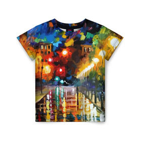 Детская футболка 3D с принтом Осень в Санкт-Петербурге, 100% гипоаллергенный полиэфир | прямой крой, круглый вырез горловины, длина до линии бедер, чуть спущенное плечо, ткань немного тянется | пейзаж | разноцветный | яркий