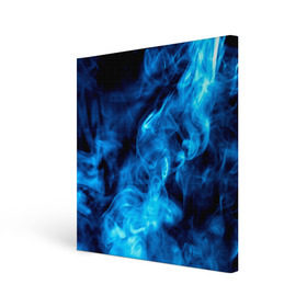 Холст квадратный с принтом Smoke в Санкт-Петербурге, 100% ПВХ |  | Тематика изображения на принте: дым | огонь | пламя | синий