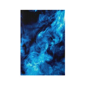 Обложка для паспорта матовая кожа с принтом Smoke в Санкт-Петербурге, натуральная матовая кожа | размер 19,3 х 13,7 см; прозрачные пластиковые крепления | дым | огонь | пламя | синий