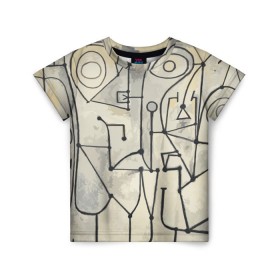 Детская футболка 3D с принтом Пикассо в Санкт-Петербурге, 100% гипоаллергенный полиэфир | прямой крой, круглый вырез горловины, длина до линии бедер, чуть спущенное плечо, ткань немного тянется | пикассо