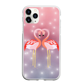 Чехол для iPhone 11 Pro матовый с принтом Влюбленные фламинго в Санкт-Петербурге, Силикон |  | 14 февраля | день всех влюбленных | любовь | птицы | фламинго