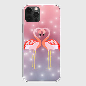 Чехол для iPhone 12 Pro Max с принтом Влюбленные фламинго в Санкт-Петербурге, Силикон |  | 14 февраля | день всех влюбленных | любовь | птицы | фламинго