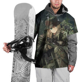 Накидка на куртку 3D с принтом Девушка с оружием в Санкт-Петербурге, 100% полиэстер |  | anime | eyes | forest camouflage | girl | green | guns | japanese | rifle | sniper | аниме | винтовка | глаза | девушка | зеленые | камуфляж | лес | оружие | снайпер | японская