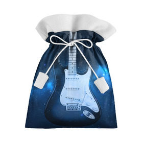 Подарочный 3D мешок с принтом Космическая гитара в Санкт-Петербурге, 100% полиэстер | Размер: 29*39 см | fender | stratocaster | вселенная | галактика | гитра | космос | музыка | рок | рокнрол | стратокастер | туманность | фендер | электро | электрогитара