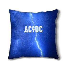 Подушка 3D с принтом AC/DC в Санкт-Петербурге, наволочка – 100% полиэстер, наполнитель – холлофайбер (легкий наполнитель, не вызывает аллергию). | состоит из подушки и наволочки. Наволочка на молнии, легко снимается для стирки | Тематика изображения на принте: rok | рок