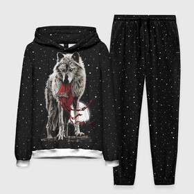 Мужской костюм 3D (с толстовкой) с принтом Серый волк в Санкт-Петербурге,  |  | angry | animal | beast | heaven | moon | night | rage | sky | star | wild | wolf | волк | дикий | животное | звезды | зверь | злость | красная шапочка | луна | небеса | небо | ночь | сказка | ярость