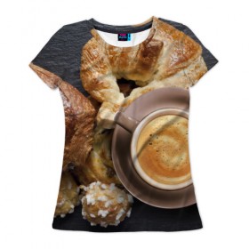 Женская футболка 3D с принтом Приятный завтрак в Санкт-Петербурге, 100% полиэфир ( синтетическое хлопкоподобное полотно) | прямой крой, круглый вырез горловины, длина до линии бедер | 