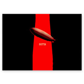 Поздравительная открытка с принтом Led Zeppelin в Санкт-Петербурге, 100% бумага | плотность бумаги 280 г/м2, матовая, на обратной стороне линовка и место для марки
 | led zeppelin