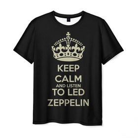 Мужская футболка 3D с принтом Led Zeppelin в Санкт-Петербурге, 100% полиэфир | прямой крой, круглый вырез горловины, длина до линии бедер | led zeppelin