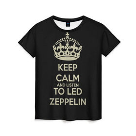 Женская футболка 3D с принтом Led Zeppelin в Санкт-Петербурге, 100% полиэфир ( синтетическое хлопкоподобное полотно) | прямой крой, круглый вырез горловины, длина до линии бедер | led zeppelin
