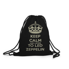 Рюкзак-мешок 3D с принтом Led Zeppelin в Санкт-Петербурге, 100% полиэстер | плотность ткани — 200 г/м2, размер — 35 х 45 см; лямки — толстые шнурки, застежка на шнуровке, без карманов и подкладки | led zeppelin