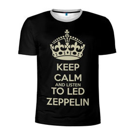 Мужская футболка 3D спортивная с принтом Led Zeppelin в Санкт-Петербурге, 100% полиэстер с улучшенными характеристиками | приталенный силуэт, круглая горловина, широкие плечи, сужается к линии бедра | led zeppelin