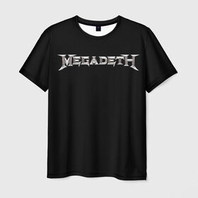 Мужская футболка 3D с принтом Deth в Санкт-Петербурге, 100% полиэфир | прямой крой, круглый вырез горловины, длина до линии бедер | Тематика изображения на принте: megadeth | мегадес