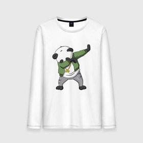 Мужской лонгслив хлопок с принтом Panda dab в Санкт-Петербурге, 100% хлопок |  | Тематика изображения на принте: dab | dab n dance | panda dab | панда