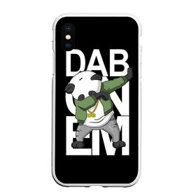Чехол для iPhone XS Max матовый с принтом Panda dab в Санкт-Петербурге, Силикон | Область печати: задняя сторона чехла, без боковых панелей | dab | dab n dance | dab on em | panda dab | дэб
