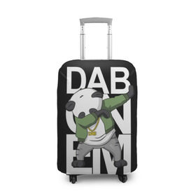 Чехол для чемодана 3D с принтом Panda dab в Санкт-Петербурге, 86% полиэфир, 14% спандекс | двустороннее нанесение принта, прорези для ручек и колес | dab | dab n dance | dab on em | panda dab | дэб