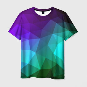 Мужская футболка 3D с принтом Абстракция в Санкт-Петербурге, 100% полиэфир | прямой крой, круглый вырез горловины, длина до линии бедер | абстракция | бумага | геометрия | грани | изгиб | линии | полигоны | полосы | постель | розовый | сочетания | текстура | треугольники