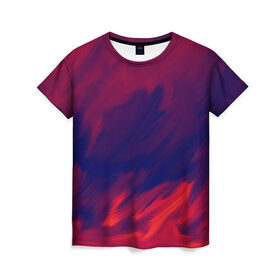 Женская футболка 3D с принтом Paint Background в Санкт-Петербурге, 100% полиэфир ( синтетическое хлопкоподобное полотно) | прямой крой, круглый вырез горловины, длина до линии бедер | абстракция | потертость | размытые | текстуры | цветные