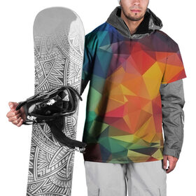 Накидка на куртку 3D с принтом Цветные полигоны в Санкт-Петербурге, 100% полиэстер |  | абстракция | бумага | геометрия | грани | изгиб | линии | оптические | полигоны | полосы | постель | розовый | сочетания | текстура | треугольники