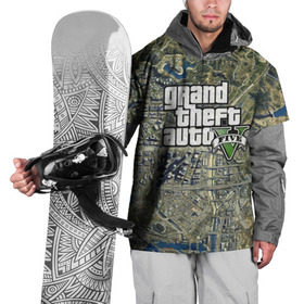 Накидка на куртку 3D с принтом GTA 5 в Санкт-Петербурге, 100% полиэстер |  | Тематика изображения на принте: auto | grand | gta | theft | гта | карта