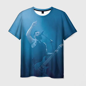 Мужская футболка 3D с принтом Blue в Санкт-Петербурге, 100% полиэфир | прямой крой, круглый вырез горловины, длина до линии бедер | Тематика изображения на принте: skillet