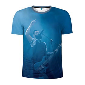 Мужская футболка 3D спортивная с принтом Blue в Санкт-Петербурге, 100% полиэстер с улучшенными характеристиками | приталенный силуэт, круглая горловина, широкие плечи, сужается к линии бедра | Тематика изображения на принте: skillet