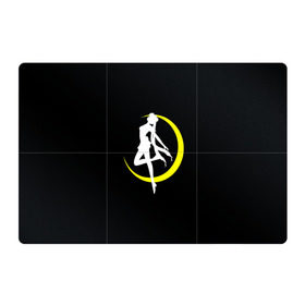 Магнитный плакат 3Х2 с принтом Сейлор Мун в Санкт-Петербурге, Полимерный материал с магнитным слоем | 6 деталей размером 9*9 см | Тематика изображения на принте: logo | moon | девушка | детство | желтый | луна | мультик | мультики | черный