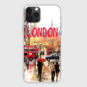 Чехол для iPhone 12 Pro Max с принтом Улицы Лондона в Санкт-Петербурге, Силикон |  | england | london | united kingdom | англия | великобритания | город | лондон
