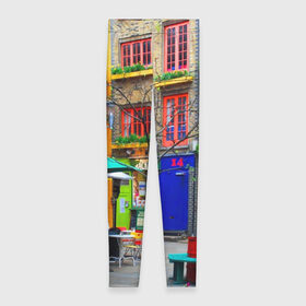 Леггинсы 3D с принтом Улицы Лондона в Санкт-Петербурге, 80% полиэстер, 20% эластан | Эластичный пояс, зауженные к низу, низкая посадка | bright | city | color | courtyard | england | london | paint | street | united kingdom | англия | великобритания | город | дворик | краски | лондон | улица | цвет | яркие