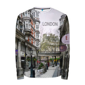 Мужской лонгслив 3D с принтом Улицы Лондона в Санкт-Петербурге, 100% полиэстер | длинные рукава, круглый вырез горловины, полуприлегающий силуэт | boulevard | city | england | london | street | united kingdom | англия | бульвар | великобритания | город | лондон | улица
