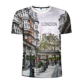 Мужская футболка 3D спортивная с принтом Улицы Лондона в Санкт-Петербурге, 100% полиэстер с улучшенными характеристиками | приталенный силуэт, круглая горловина, широкие плечи, сужается к линии бедра | boulevard | city | england | london | street | united kingdom | англия | бульвар | великобритания | город | лондон | улица