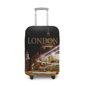 Чехол для чемодана 3D с принтом Улицы Лондона в Санкт-Петербурге, 86% полиэфир, 14% спандекс | двустороннее нанесение принта, прорези для ручек и колес | city | england | lights | london | night | street | united kingdom | англия | великобритания | город | лондон | ночь | огни | улица
