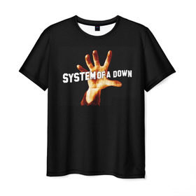 Мужская футболка 3D с принтом System of a down в Санкт-Петербурге, 100% полиэфир | прямой крой, круглый вырез горловины, длина до линии бедер | soad | system of a down