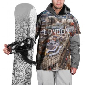 Накидка на куртку 3D с принтом Улицы Лондона в Санкт-Петербурге, 100% полиэстер |  | Тематика изображения на принте: 