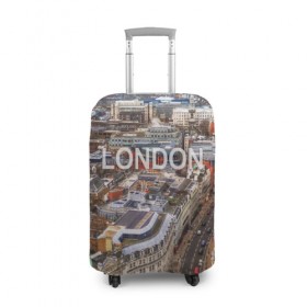 Чехол для чемодана 3D с принтом Улицы Лондона в Санкт-Петербурге, 86% полиэфир, 14% спандекс | двустороннее нанесение принта, прорези для ручек и колес | 