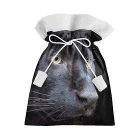 Подарочный 3D мешок с принтом Черная пантера в Санкт-Петербурге, 100% полиэстер | Размер: 29*39 см | Тематика изображения на принте: животные | кис | киска | кот | котенок | котик | кошечка | кошка | пантера | рысь | тигр | хищник