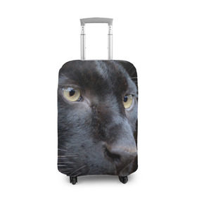 Чехол для чемодана 3D с принтом Черная пантера в Санкт-Петербурге, 86% полиэфир, 14% спандекс | двустороннее нанесение принта, прорези для ручек и колес | животные | кис | киска | кот | котенок | котик | кошечка | кошка | пантера | рысь | тигр | хищник