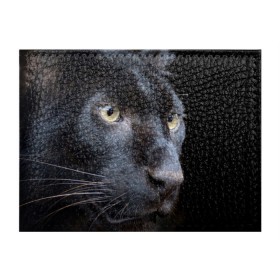 Обложка для студенческого билета с принтом Черная пантера в Санкт-Петербурге, натуральная кожа | Размер: 11*8 см; Печать на всей внешней стороне | Тематика изображения на принте: животные | кис | киска | кот | котенок | котик | кошечка | кошка | пантера | рысь | тигр | хищник