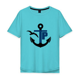 Мужская футболка хлопок Oversize с принтом Типичный речник в Санкт-Петербурге, 100% хлопок | свободный крой, круглый ворот, “спинка” длиннее передней части | вмф | моряк | речник | флот