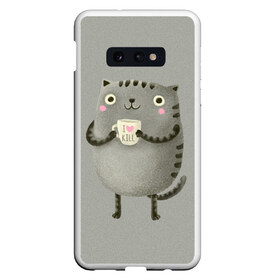 Чехол для Samsung S10E с принтом Cat Love Kill в Санкт-Петербурге, Силикон | Область печати: задняя сторона чехла, без боковых панелей | animal | beast | cat | feline | kill | kitty | love | meow | взгляд | животное | зверь | кот | котенок | котик | кофе | кошка | любовь | мяу | чай