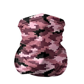 Бандана-труба 3D с принтом Розовый камуфляж в Санкт-Петербурге, 100% полиэстер, ткань с особыми свойствами — Activecool | плотность 150‒180 г/м2; хорошо тянется, но сохраняет форму | пиксельный