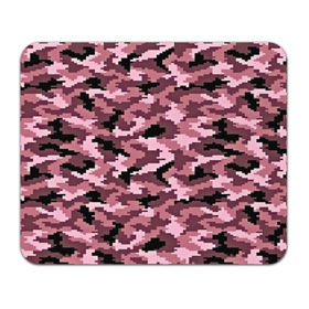 Коврик прямоугольный с принтом Розовый камуфляж в Санкт-Петербурге, натуральный каучук | размер 230 х 185 мм; запечатка лицевой стороны | Тематика изображения на принте: пиксельный